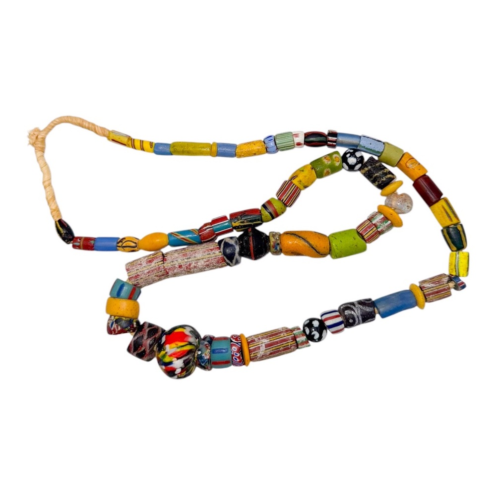 Antique Mixed Venetian Glass African Trade Beads Ghana 64 pcs.